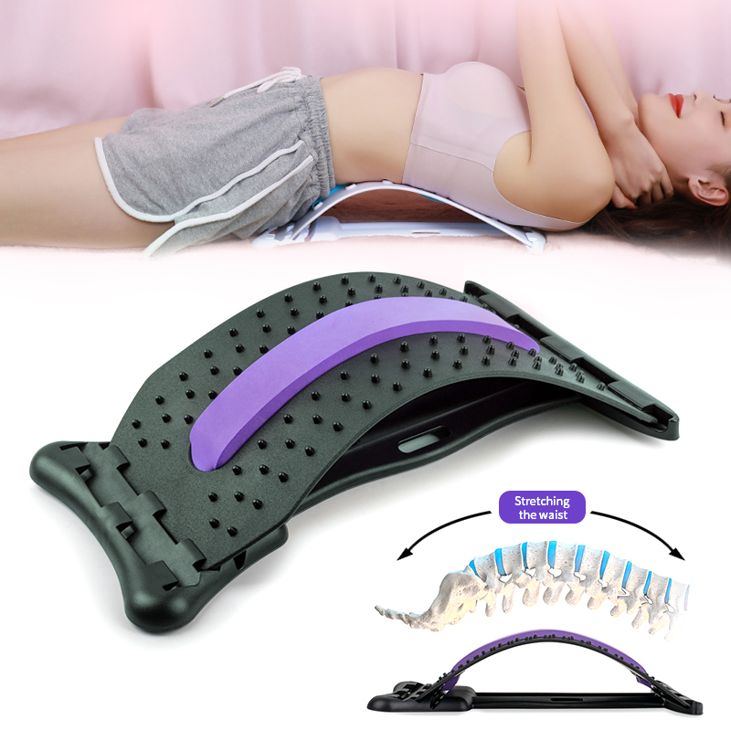 Ergonomic Lumbar Stretch Back Massager for Pain Relief