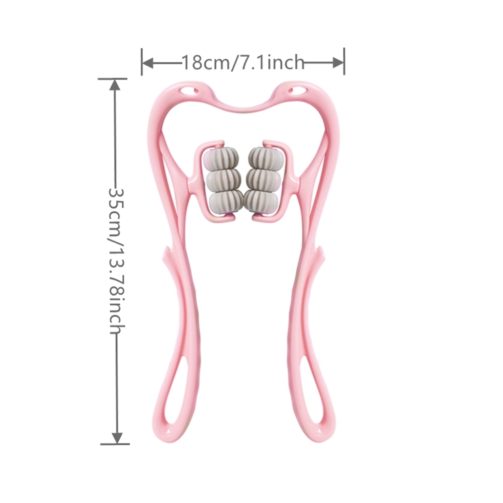 Manual Neck Massager - 6 Wheel Pressure Point Neck Massager for Neck and Shoulder Relief