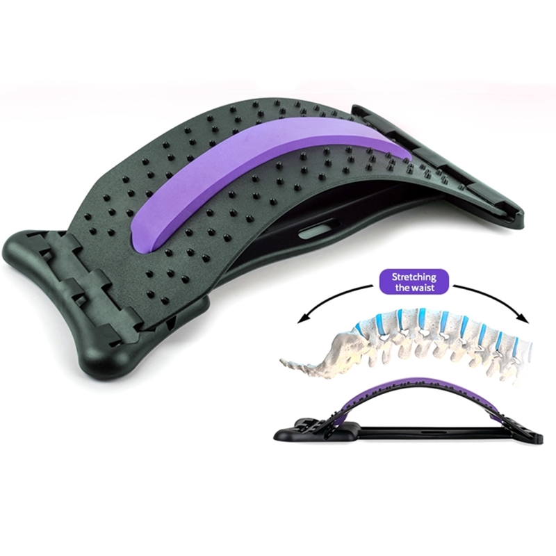 Ergonomic Lumbar Stretch Back Massager for Pain Relief