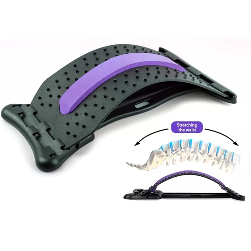 Ergonomic Lumbar Stretch Back Massager for Pain Relief