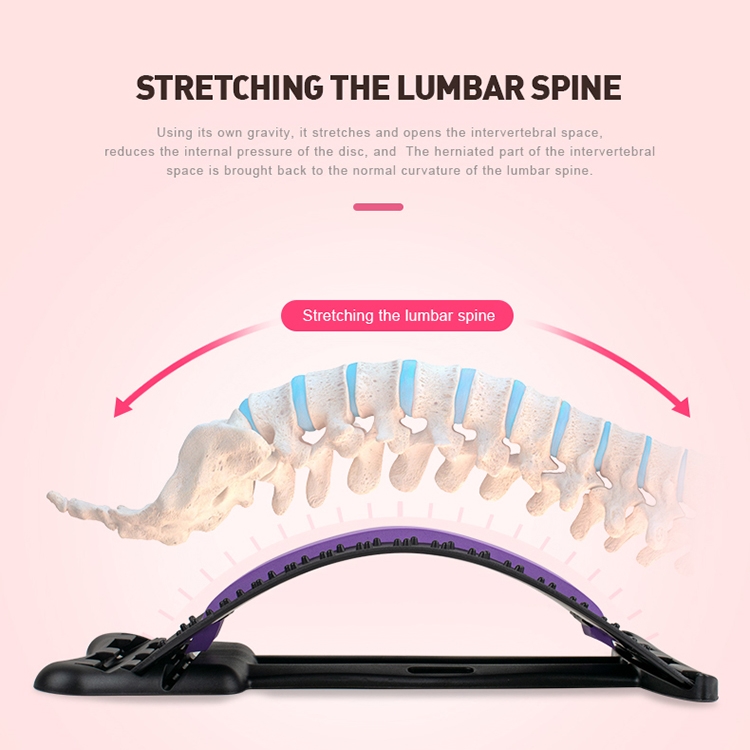 Ergonomic Lumbar Stretch Back Massager for Pain Relief