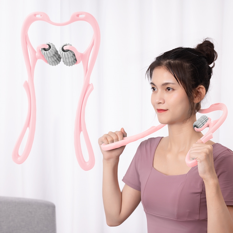 Manual Neck Massager - 6 Wheel Pressure Point Neck Massager for Neck and Shoulder Relief