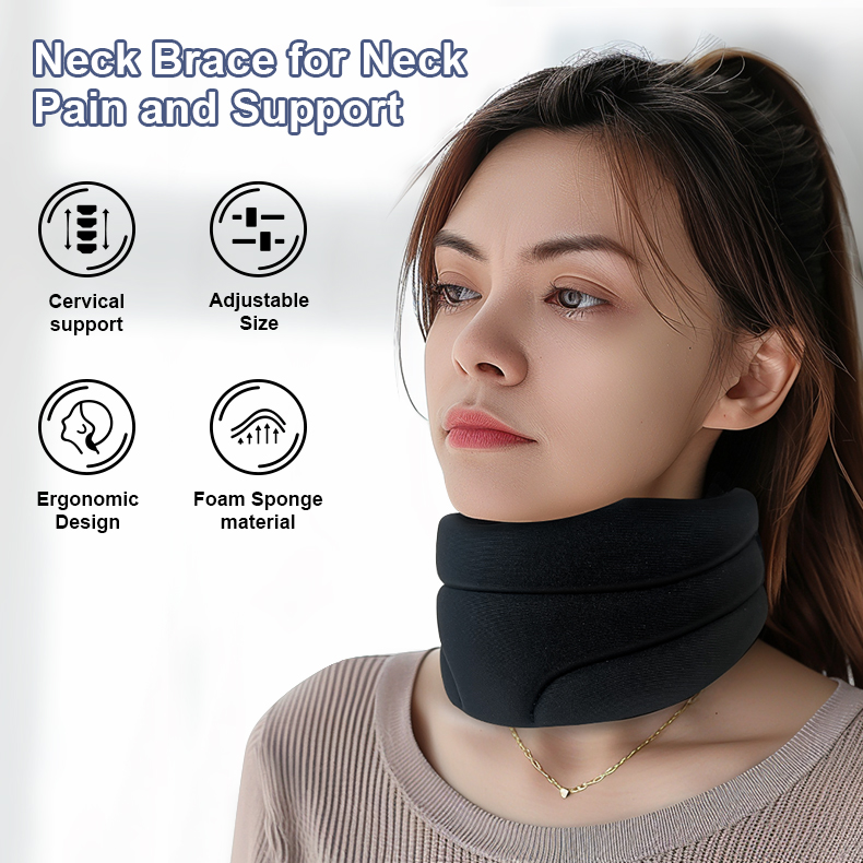 Neck Support - Soft Cervical Collar & Neck Support Brace for Pressure Relief