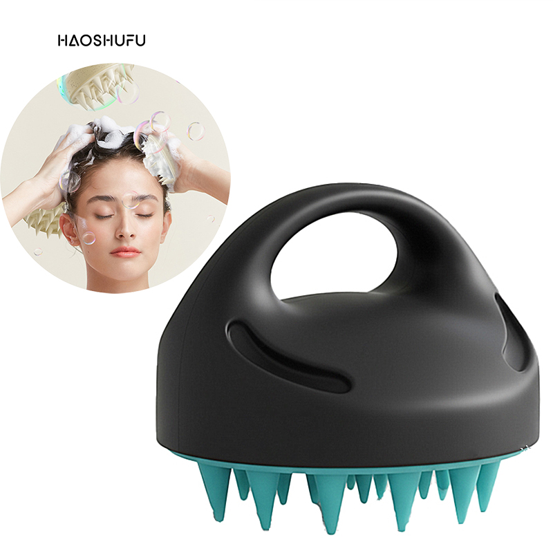 Custom Hair Shampoo Brush - Ideal Silicone Scalp Massager with Self - Cleaning Feature